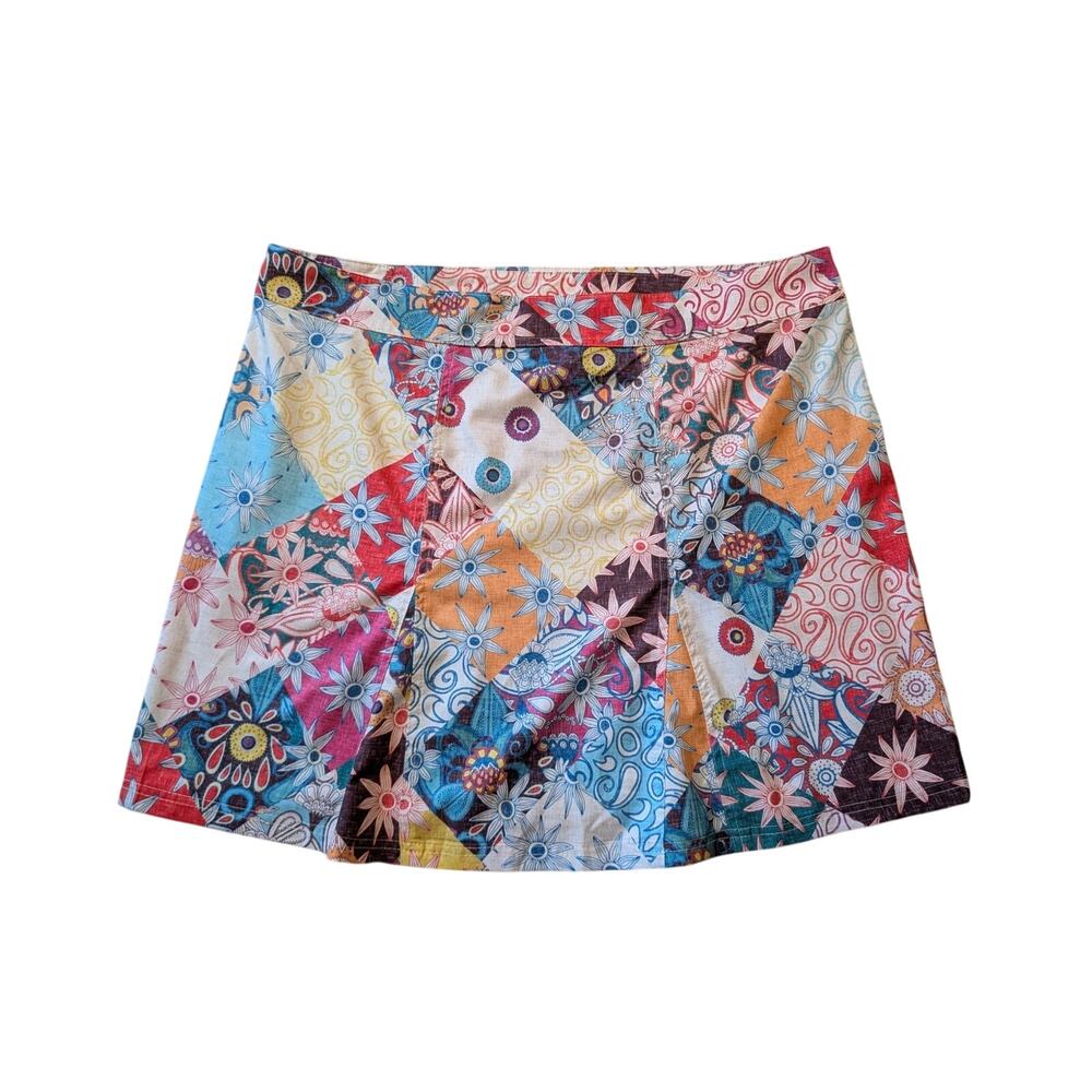 RipSkirt Hawaii Size XXL Floral Patchwork Adjustable Wrap Mini Skirt Length 1